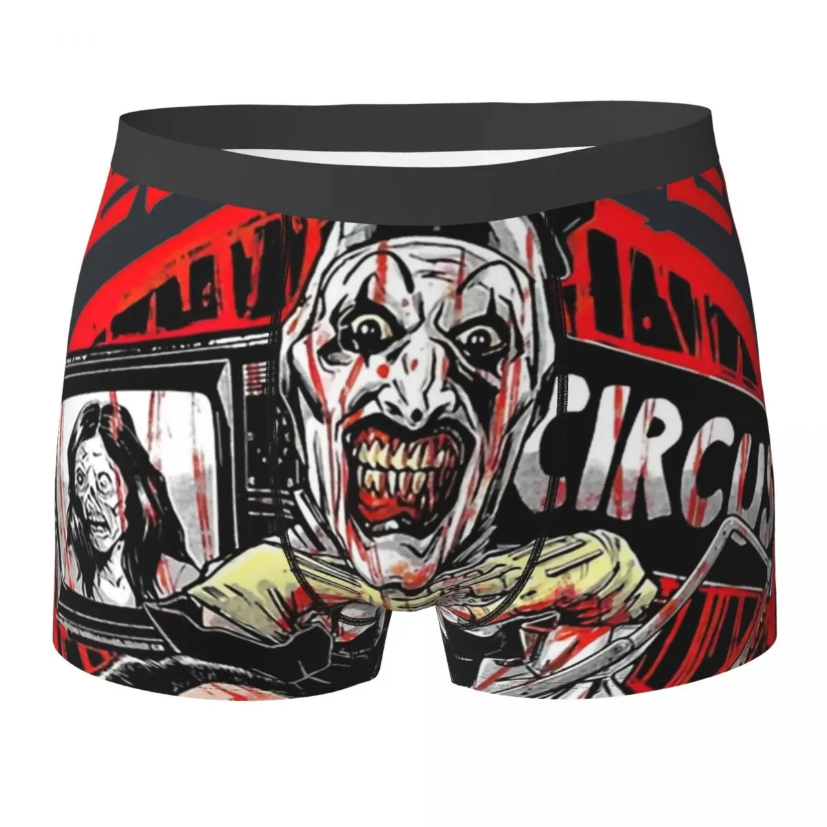 

Terrifier Art The Clow Underwear Horror Movie Males Underpants Custom Cute Boxershorts High Quality Boxer Brief Plus Size