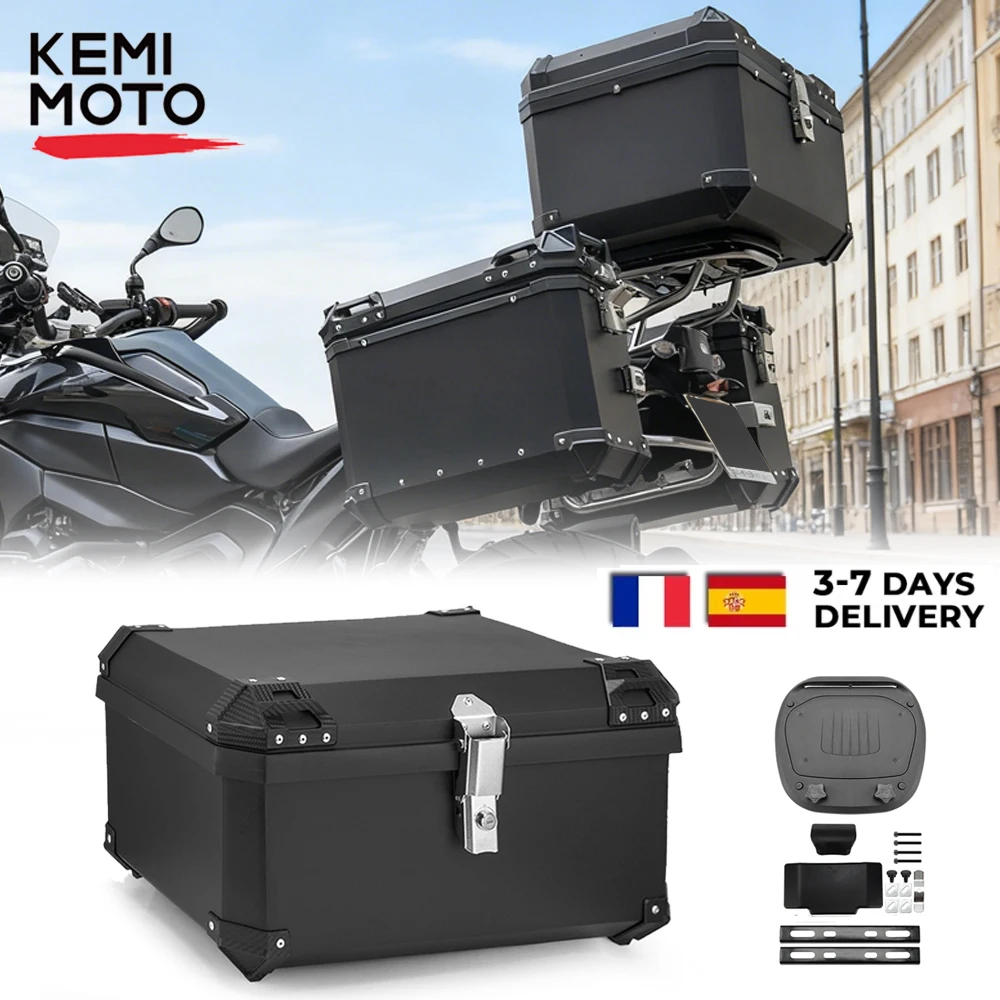 KEMIMOTO 65L Moto Top Box Caschi di stoccaggio universali Custodie posteriori per Honda Per Suzuki Per YAMAHA Tail Box Custodia posteriore
