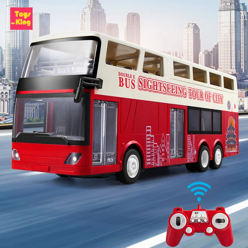 

Скоростной гоночный автомобиль Double E E640 RC Travel Bus 1/18 из сплава, модель двухслойного автобуса со звуком, семейный экскурсионный автобус, детские игрушки для мальчиков