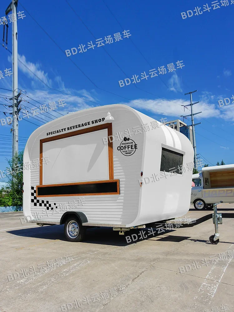 Camp Food Truck Commercial Mobile Coffee Truck Light Meals Food Snack Bus Multifunctional Food