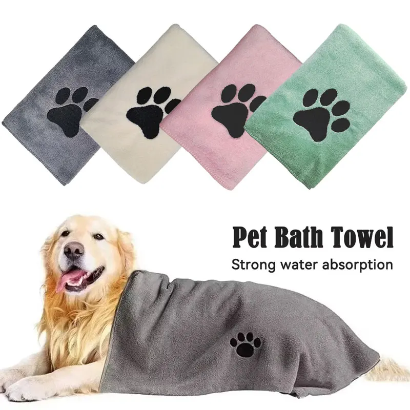 Pet Towel, Microfiber Pet Bath Towel, Super Soft Absorbent Printing Dog Warming Towel, Pet Bath Products, 35*75cm/50*100cm