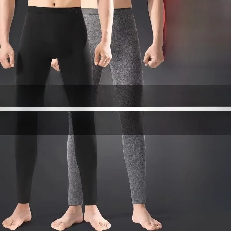 

Men's Thermal Fce Lined Double Faced Velvet Pants Slim Fit Warmth Consistent Faionable Long Trousers for Daily Wear