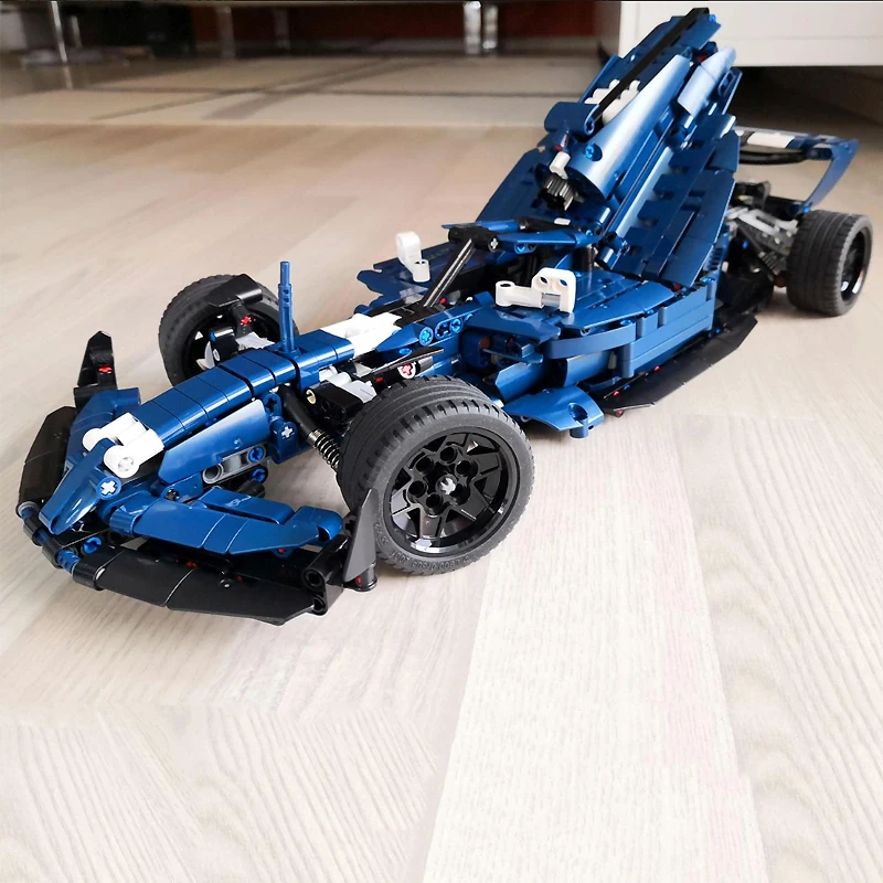 2022 F1 MOC-143618 Racing Sports Car Supercar Model Building Blocks Set Technic 42154 Ford Vehicle Puzzle Toy Birthday Gift