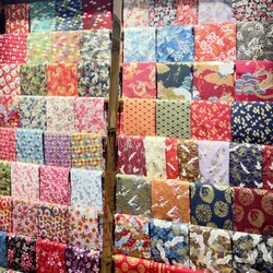 High Quality Cotton Japanese Printed Fabric By The Meter for Cheongsam Hanfu Sewing Thin Sakura Pattern Textile Comfortable Blue