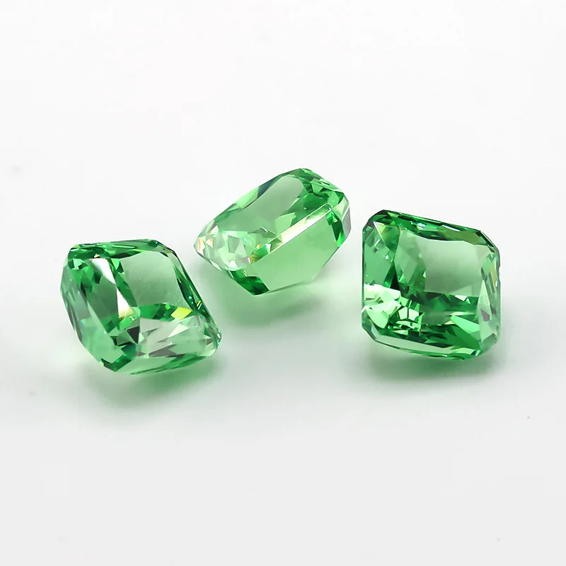 5x5mm Quadratische Achteckige Radiant Crushed Ice Cut Lose CZ-Steine 5A Verschiedene Farben Kubisches Zirkonium Synthetische Edelsteine für Schmuck – Detail 14