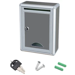 367A Wall Mount Lockable Mailbox Outdoor Galvanized Metal for Key Large Capacity Commercial Rural Home Decorative & Office Box