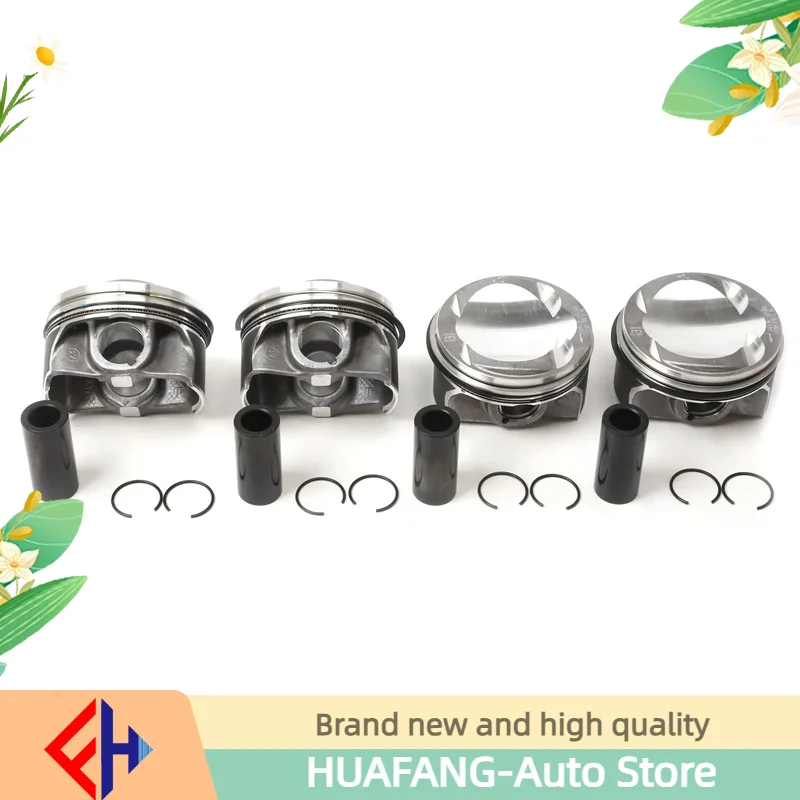 original 06L107065AN Engine Pistons and Rings Set For Beetle Cabrio 2.0TFSI DDSA Passat 2016-2022 Tiguan Allspace DGVA DTEA