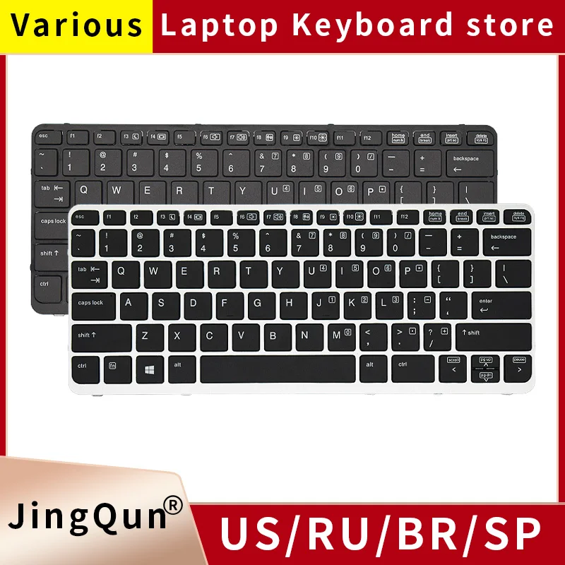 New US Russian Laptop Keyboard For HP EliteBook 820 G1/820 G2/720 G1/720 G2/725 G1/725 G2/825 G1/825 G2/828 G1/828 G2/776451-091