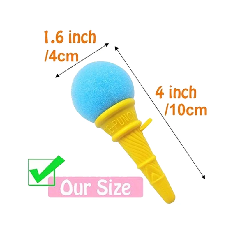 20/10/5Pcs Mini Ice Cream Shooters Colorful Sponge Ball Goodie Bag Filler Christmas Gifts Home Festival Party Games Supplies 6