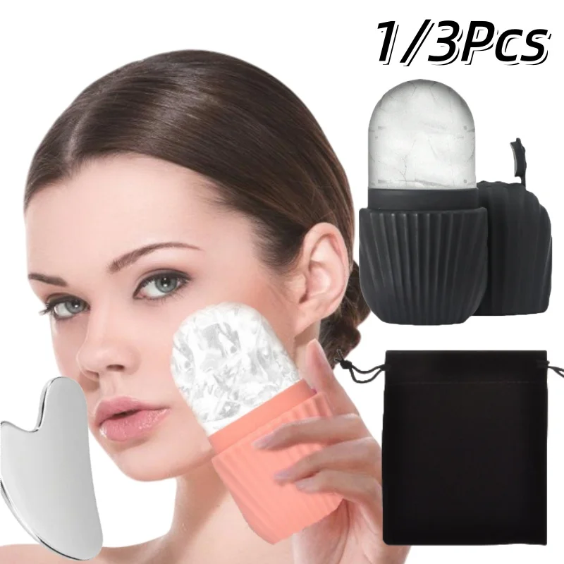 1/3 قطعة الجليد الوجه الأسطوانة مدلك الوجه تدليك الجسم الأسطوانة الفولاذ المقاوم للصدأ غوا شا مجلس الوجه رفع الجمال أدوات العناية بالبشرة #1