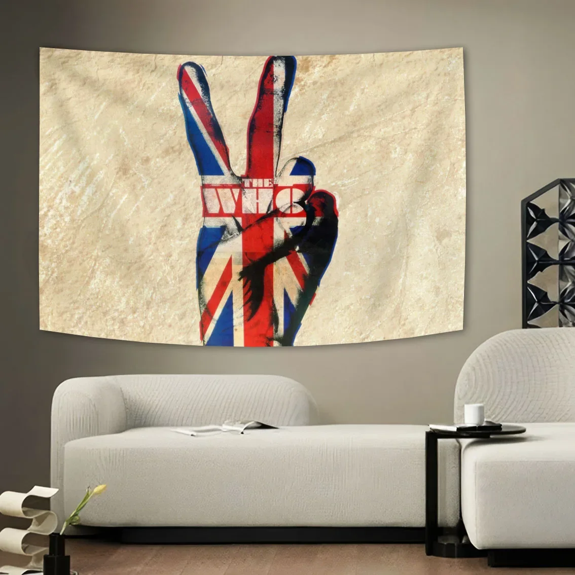 The Who Band Wall Hanging Tapestry Banner Flag Art  Aesthetic Bedroom Decoration Home Room Decor Aesthetic Headboards