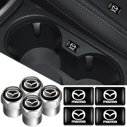 Auto Ruota Valvola Della Gomma Stelo Tappi di Copertura E 3D Epossidica Auto Interni Adesivi Decorativi Per Mazda 2 3 5 Axela CX-5 CX-3 Atenza MS 323