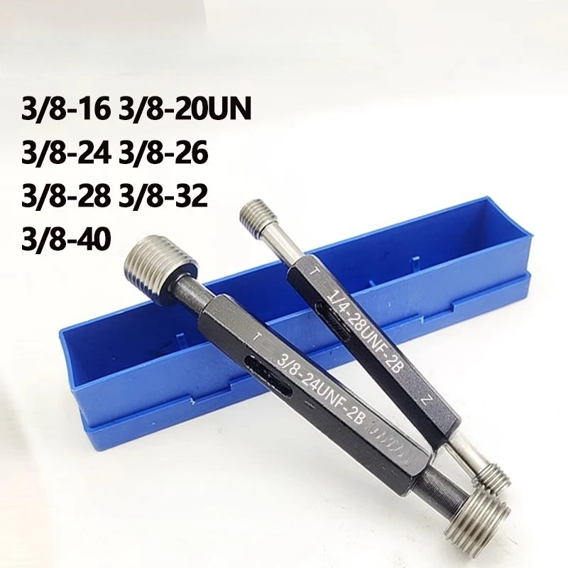 مقياس توصيل الخيط الأمريكي الناعم 3/8 1/4-28 5/16 3/8-24 UNF3/8-26 مقياس التوصيل، مقياس الحلقة 9/16GO و nogo #1