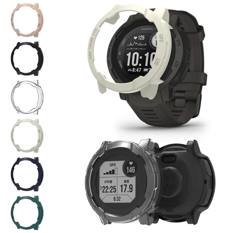 Obudowa z twardą krawędzią Obudowa PC Ochrona dla Garmin Instinct 2/2S Inteligentny zegarek Skala Pokrywa Ochronna Zderzak Akcesoria sportowe