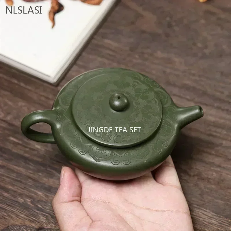 170ml Antique Yixing Purple Clay Teapot Raw Ore Green Mud Filter Tea Infuser Handmade Beauty Tea Pot Chinese Zisha Teaware