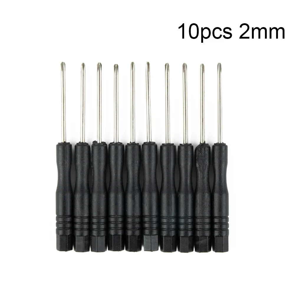 

10Pcs Slotted Cross Screwdrivers Mini 3.22Inch 45 Steel Cutter Head 2mm For Repair Disassemble Toys Small Items Hand Tools