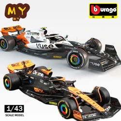 Nowy Bburago 1:43 MCL60 Monaco MCL60 Singapur Grand Prix Mclaren Alloy Miniaturowy model odlewu 4 #   Model samochodu Lando Norris F1