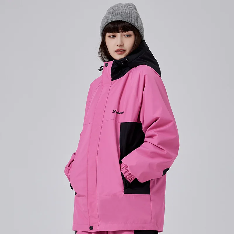 

DOOKSNOW новая лыжная куртка унисекс, водонепроницаемая, ветрозащитная, теплая, свободная, для сноуборда, пальто для мужчин и женщин, уличные зимние пальто с капюшоном