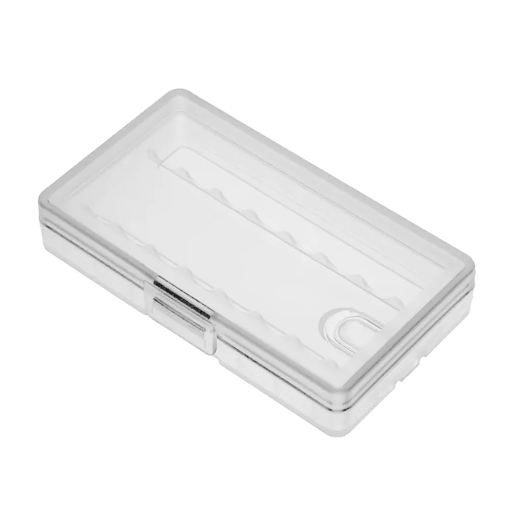 Battery Storage Box Transparent Protective Aa Battery Holder Cover Case 8 Capacity Small Portable Organizer with Anti-Slip