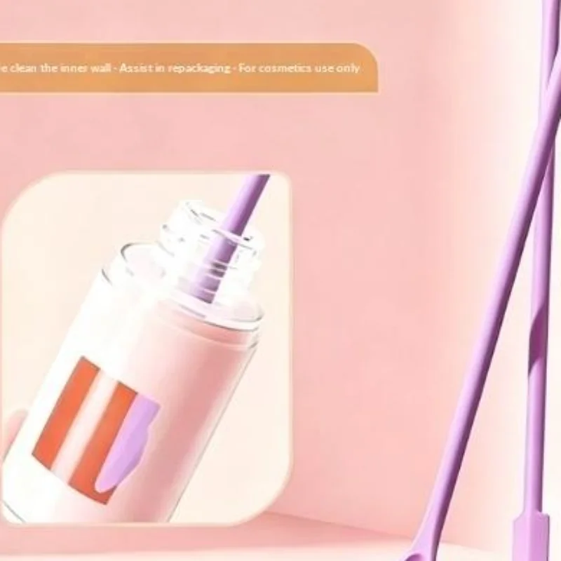 3 unidades de espátula de silicone flexível para maquiagem, de qualidade alimentar, reutilizável, mini espátula para aplicar base, ideal para frascos 