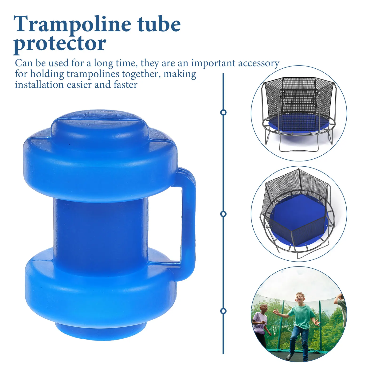 

10 Pcs Trampoline Steel Pipe Top Cover Durable PP Caps Kids Safety Protector Replaceable Parts Plastic Daily Use