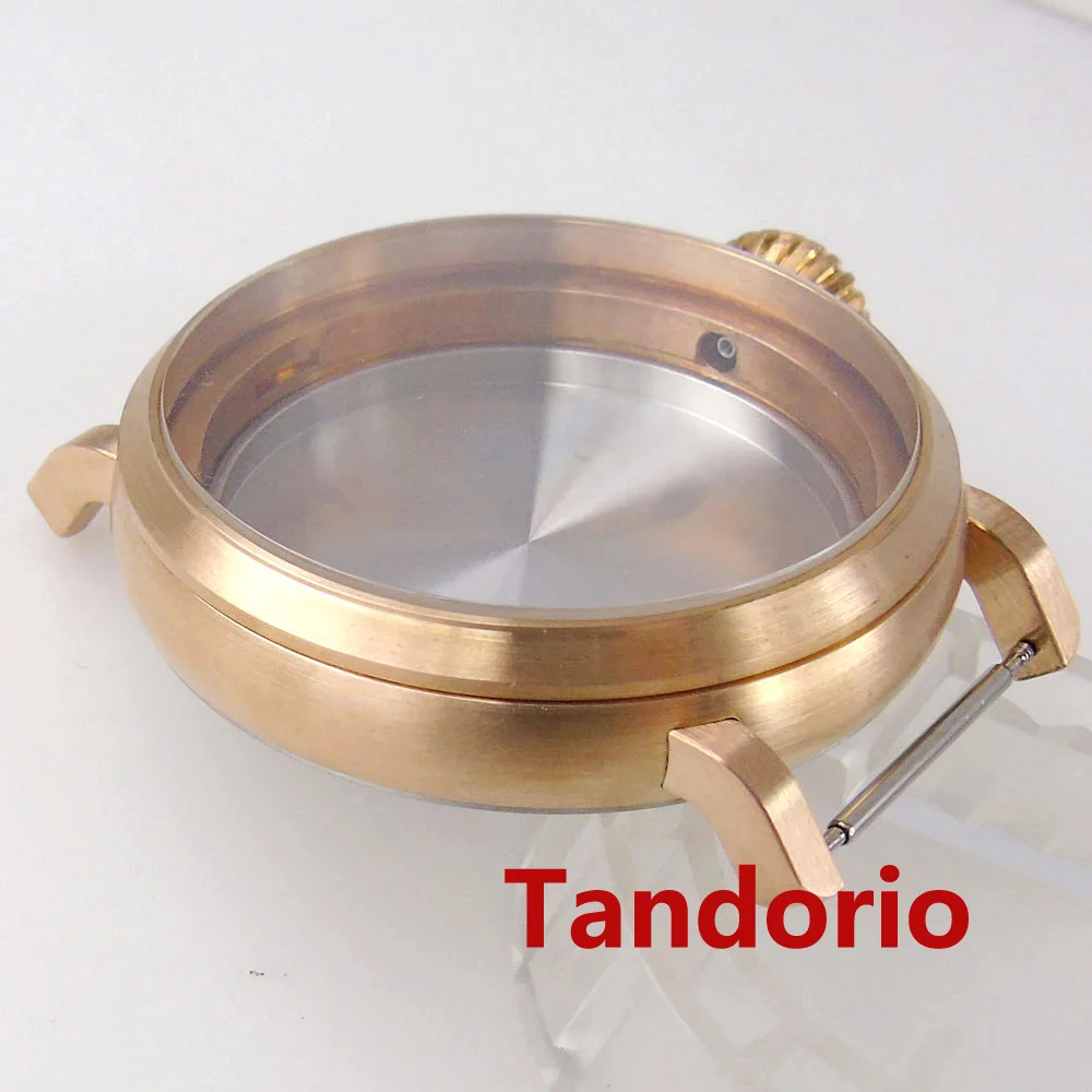 Tandorio Big Classic Solid Cusn8 Bronze/Stainless Steel Watch Case Sapphire Glass For NH34 NH35 NH36 ETA2824 PT5000 Movement