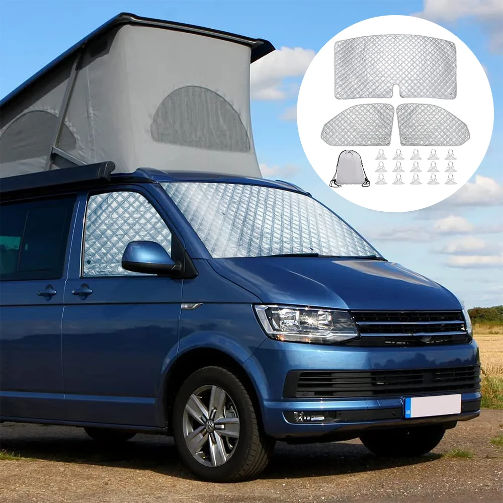 

1 Set Internal Thermal Blind Window Cover Set For VW T5 T6 3PCS Sunshade Windscreen Protection Set Car Parts