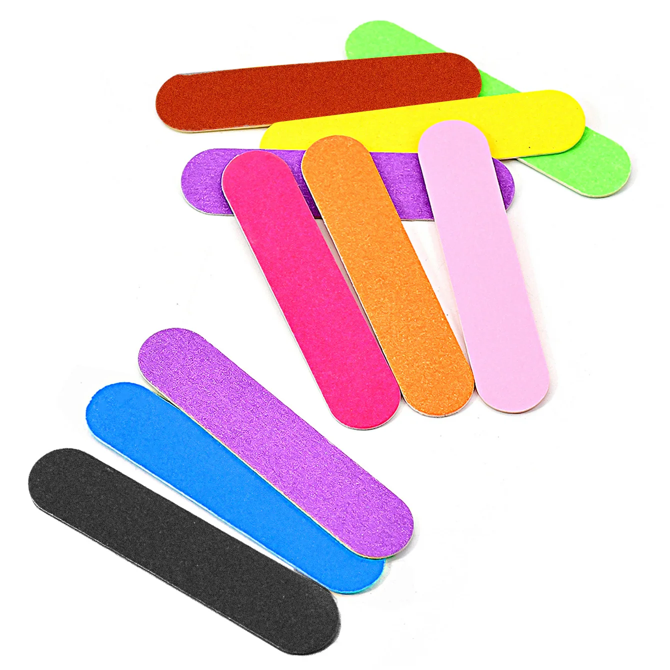 50 stks/partij houten nagelvijl gemengde kleur mini nagelvijl nail art manicure file tool 240/240