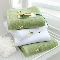 Serviette de Bain en Coton Brodée Avocat pour Femme Adulte, Douce et Absorbante pour la Maison