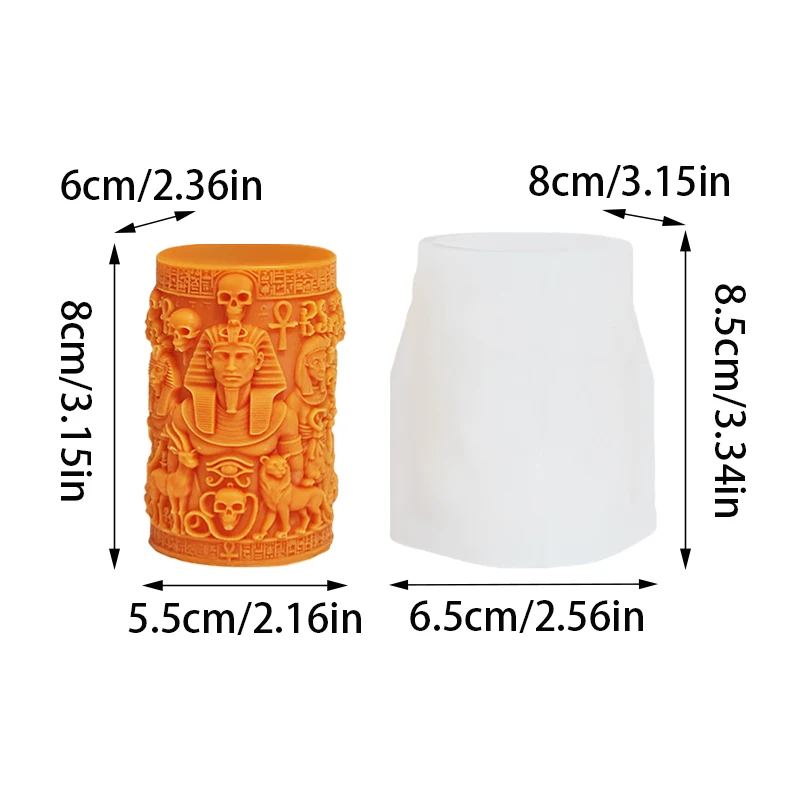 Egyptian Pharaoh Mysterious Totem-Shaped Scented Candle Making Silicone Mold Handmade Gift Ornament Candle Scented Candle Making Silicone Mold