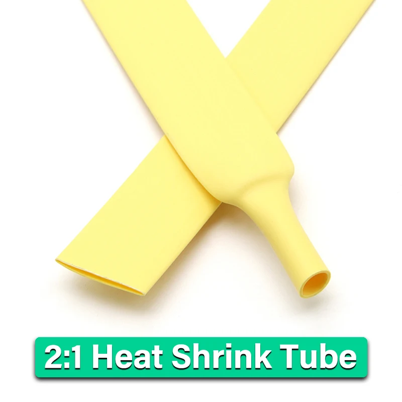 

1/5/10/25/50M 2:1 Heat Shrink Heatshrink Tube Yellow Diameter 1mm ~ 50mm Wire Repair DIY Cable Protecctor Tubing Sleeving Wrap