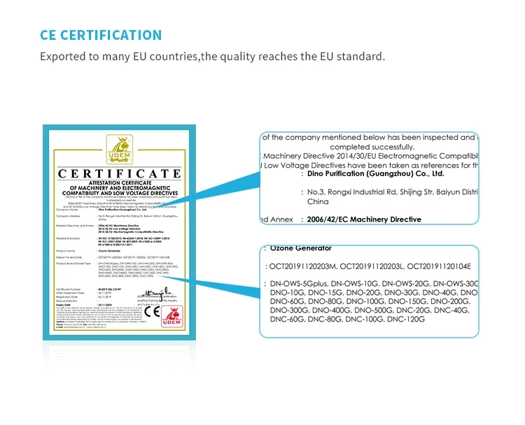 China Factory Direct Sales High Quality Oxygen Source Ozone Generator 30G for Wastewater Treatment