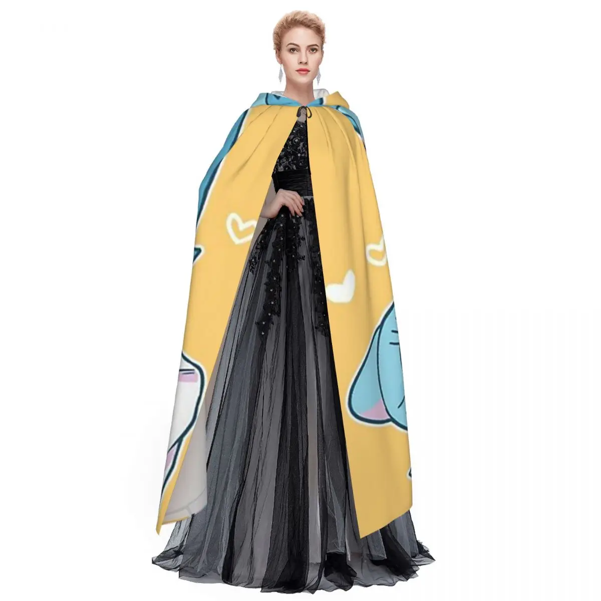 Nicole gumball watterson capa longa com capuz bruxa traje medieval cosplay capa halloween vampiro adulto unissex