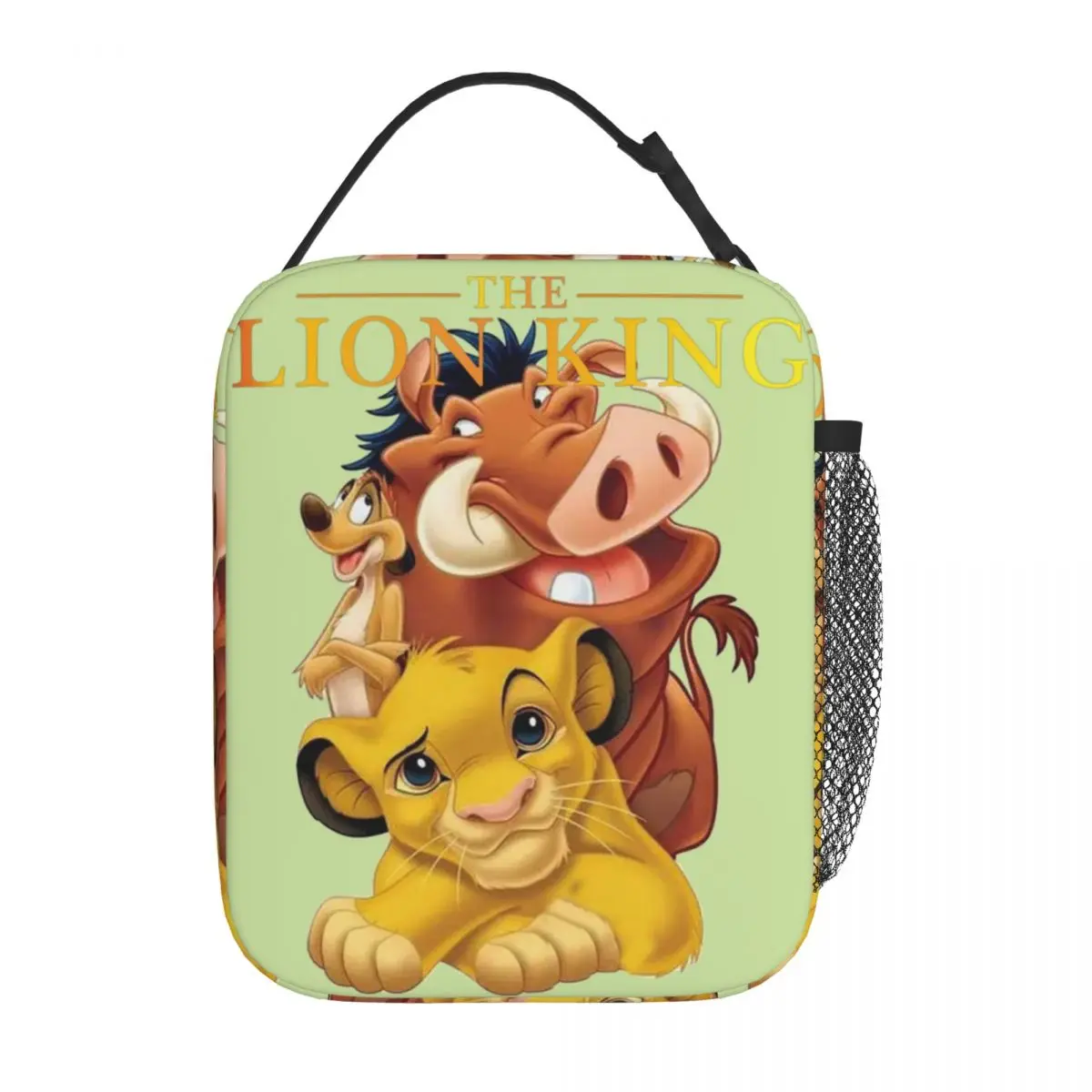 For Girls Bento Boxes Simba Head Classic Thermal Disney⦆The Lion King⦆Film Zipper ClosureLunch Box BagFor Lunch