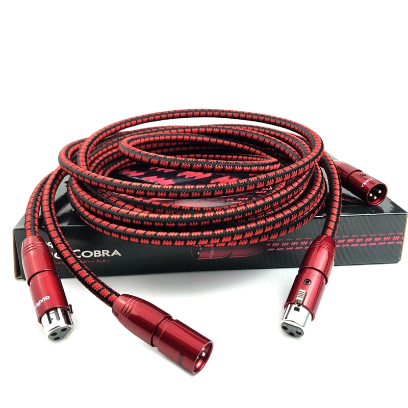 

King Cobra XLR Cable PSC (Perfect-Surface Copper ) HiFi Audio Amplifier Balanced Cable with Packaging Box