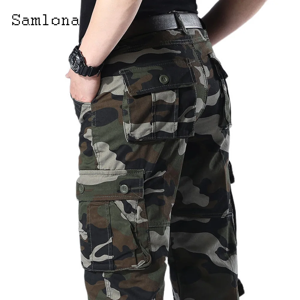 Vintage Camouflage Pants 2024 New Spring Moto & Bike Pants Men Fashion Zipper Pockets Trouser Men's Outdoor Straight Pant Homme