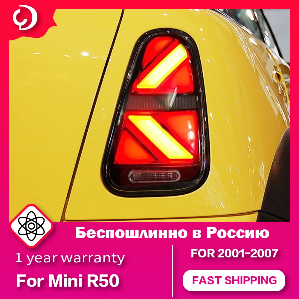 Taillights for Mini R50 R52 R53 2001-2007 LED DRL Auto Body Parts Outer Tail Lamp Turn Signal Rear Reverse Brake Lights