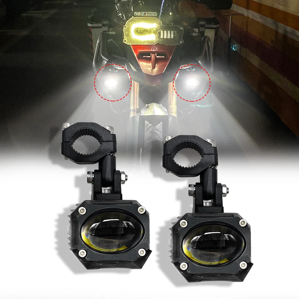 

50W White Motorcycle headlights 6500k LED auxiliary fog Driving lamp for BMW R1200GS K1600 R1200G F800GS F700GS F650GS