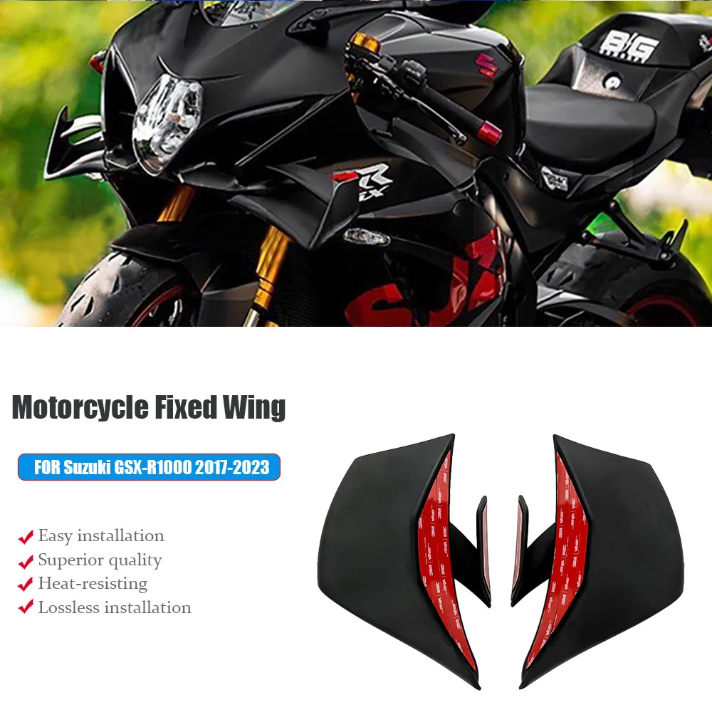 

GSX-R1000 Winglets,For SUZUKI GSXR1000R GSXR1000S 2017-2022,Motorcycle Accessories,Fixed Wing Fairing, Aerodynamics Aileron Wind