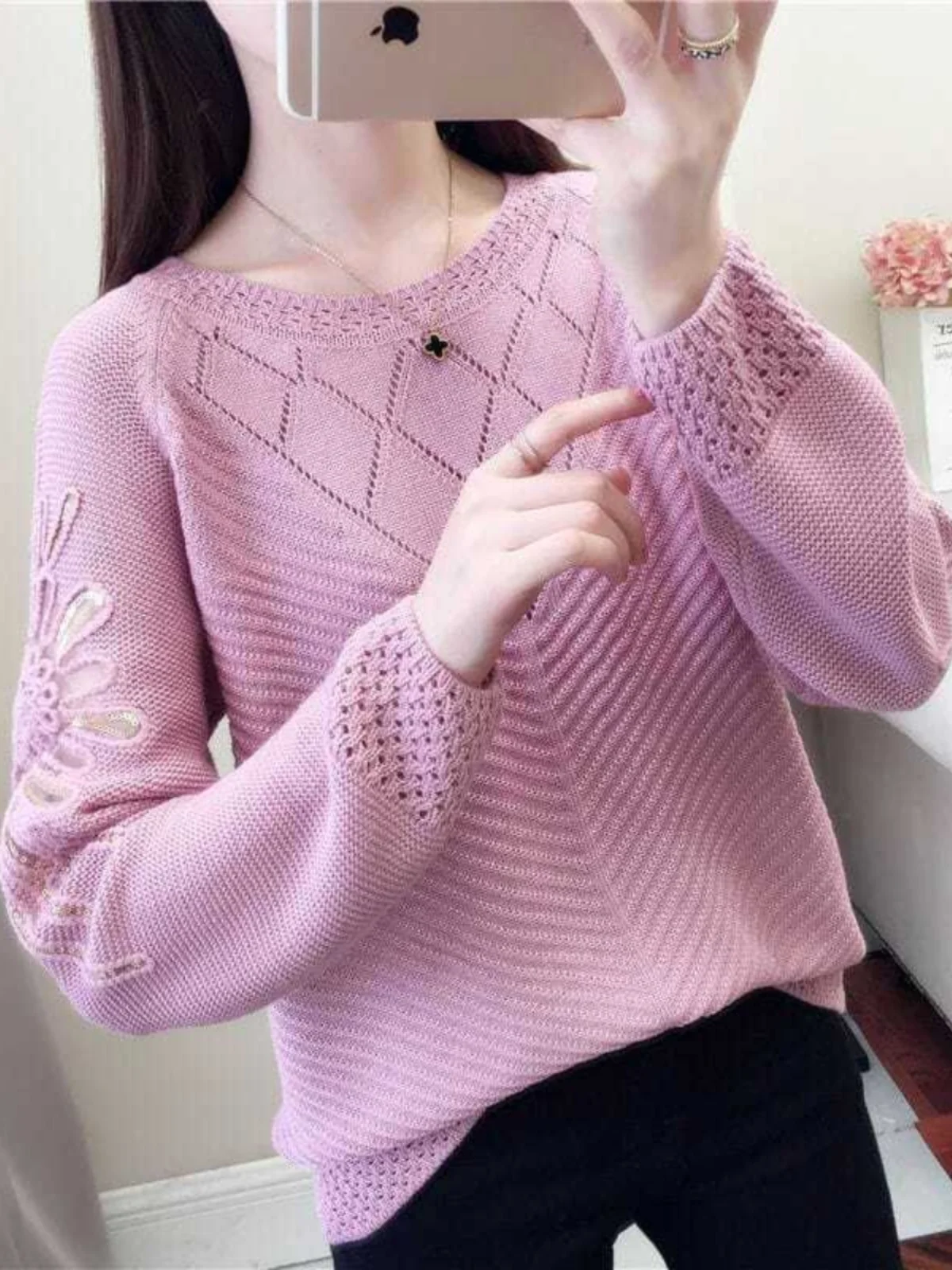 top-de-trico-vazado-com-renda-feminino-solto-fino-estilo-fada-aquecedor-de-orelhas-moda-primavera-novo-estilo
