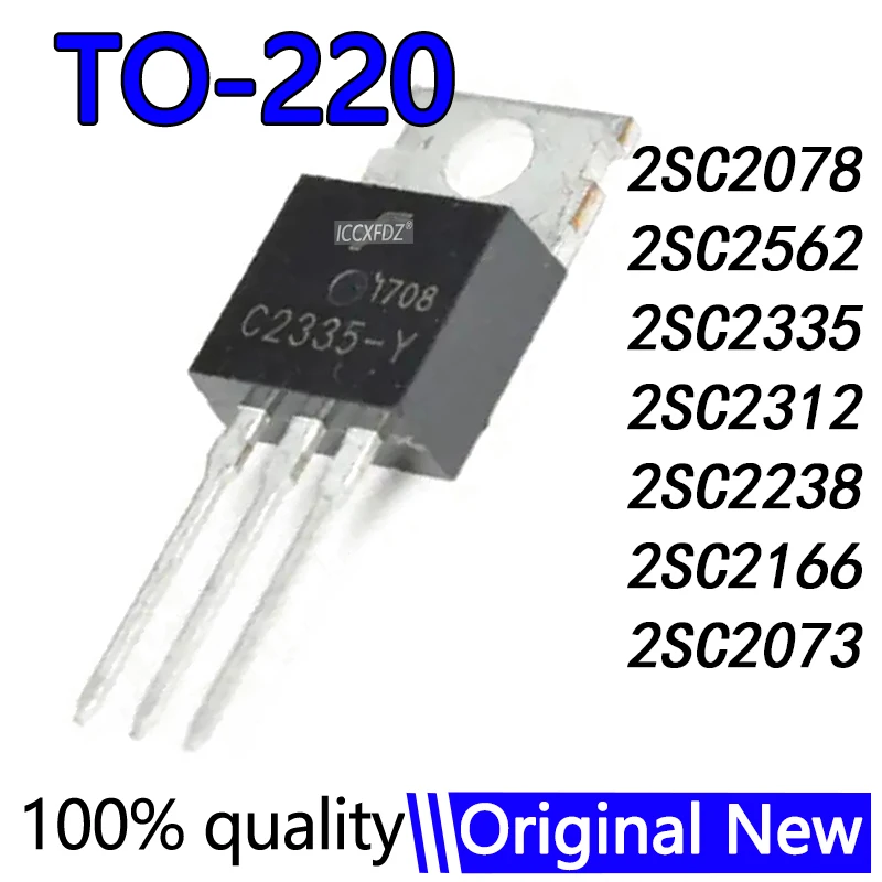 10Pcs/Lot C2078 TO-220 2SC2078 3A 80V 2SC2562 C2562 2SC2335 C2335 2SC2312 C2312 2SC2238 C2238 2SC2166 C2166 2SC2073 C2073