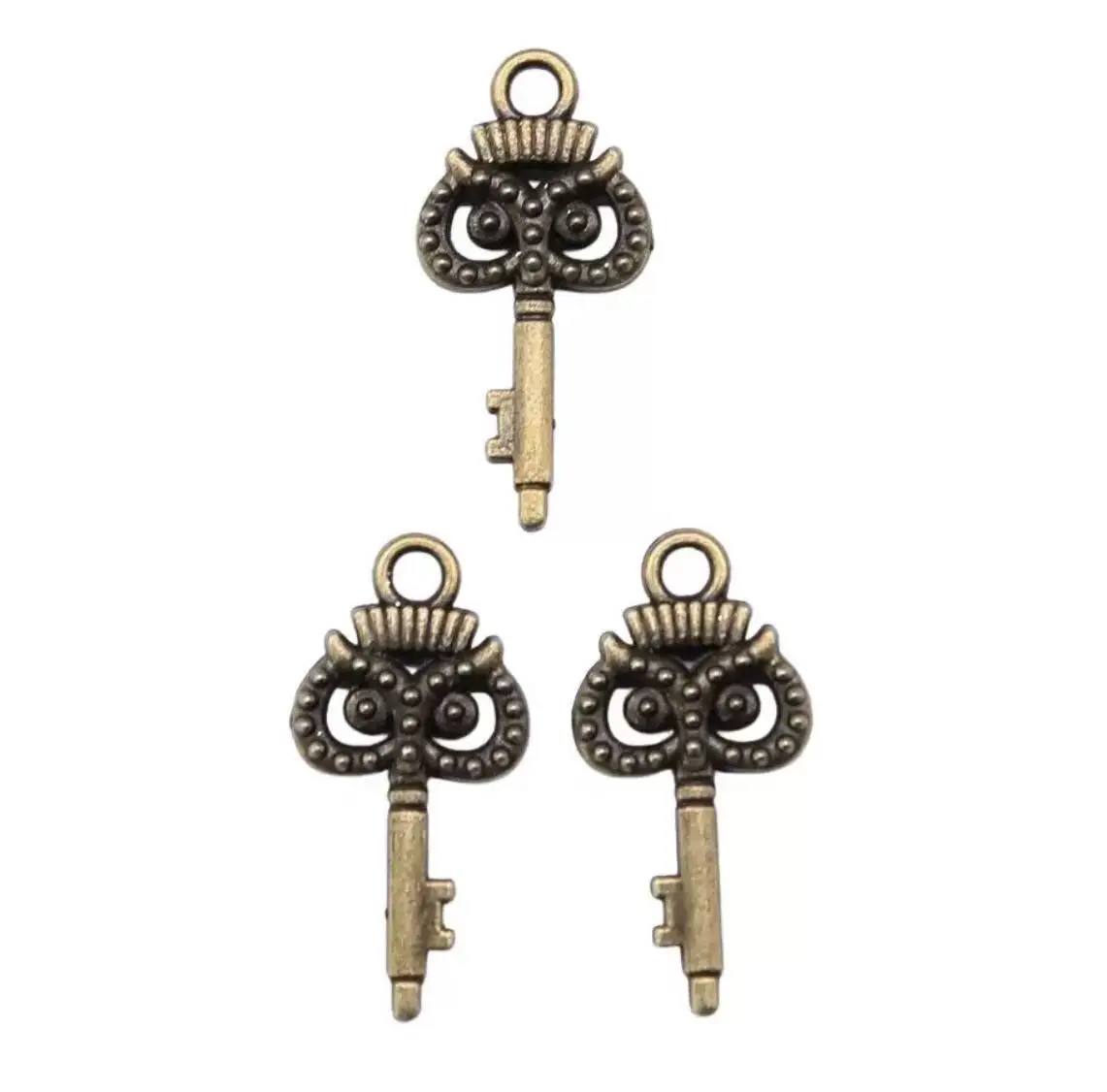 

35pcs 21*10mm Lovely & Vintage animal key shaped pendants for handmade accessories Zinc alloy metal HW3675