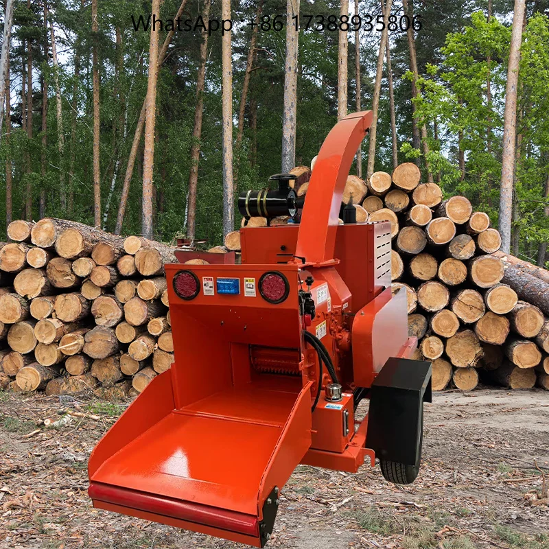 Heavy Duty Wholesale Hydraulic Feed Petrol Wood Chipper Crusher Garden Mulcher Shredder