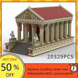 20329PCS Ancient Roman Temple MOC Building Blocks Famous Castle City Street View Modular Brick Creative Collection Toys Gift