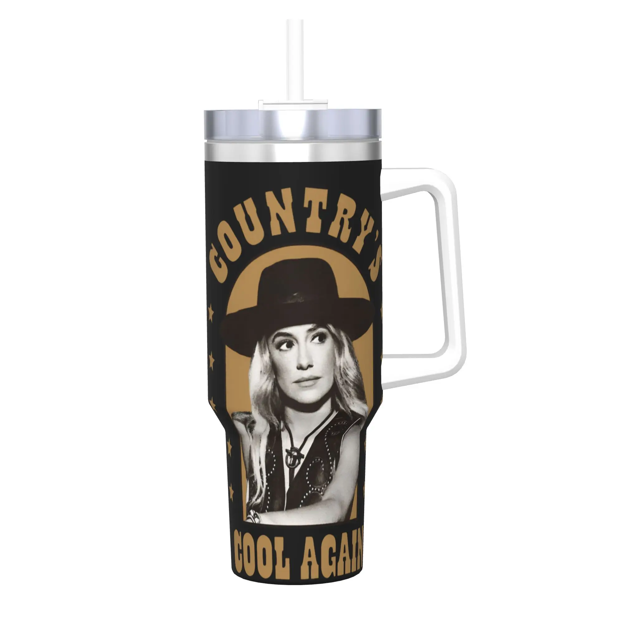 

Lainey Wilson Country's Cool Again 2026 Tumbler 40oz Stainless Steel Double Wall Vacuum Insulated Cup With Straw