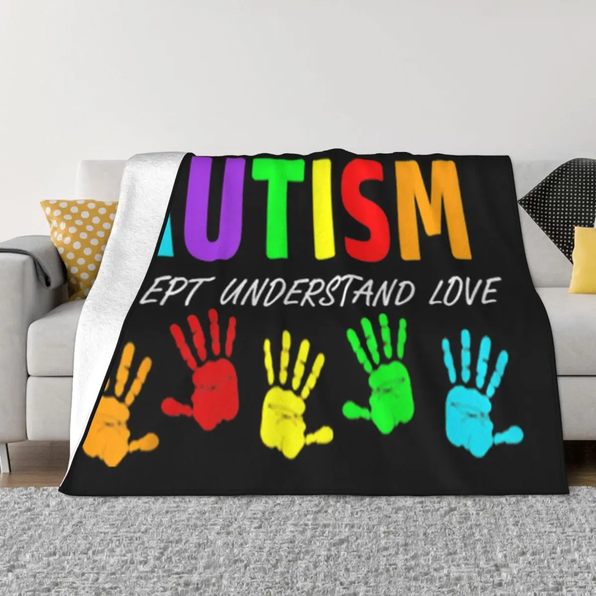 Autism Awareness Love Hope Support Sped Teacher Gift Famous High Quanlity Pure Fresh Design Throw Blanket