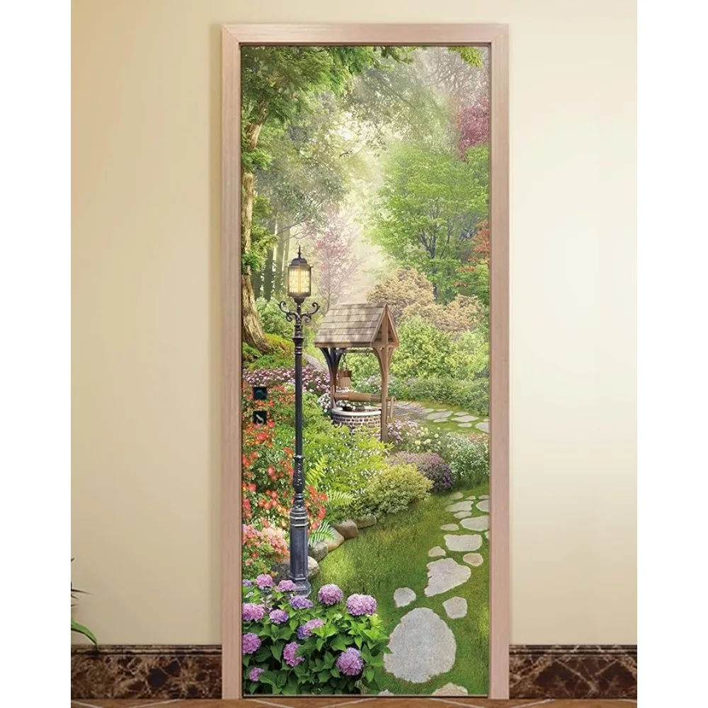 

Creative Landscape Poster Mural Peel and Stick Decoration Stickers Removable Self-Adhesive Scenic Door Wallpaper for Home Decor