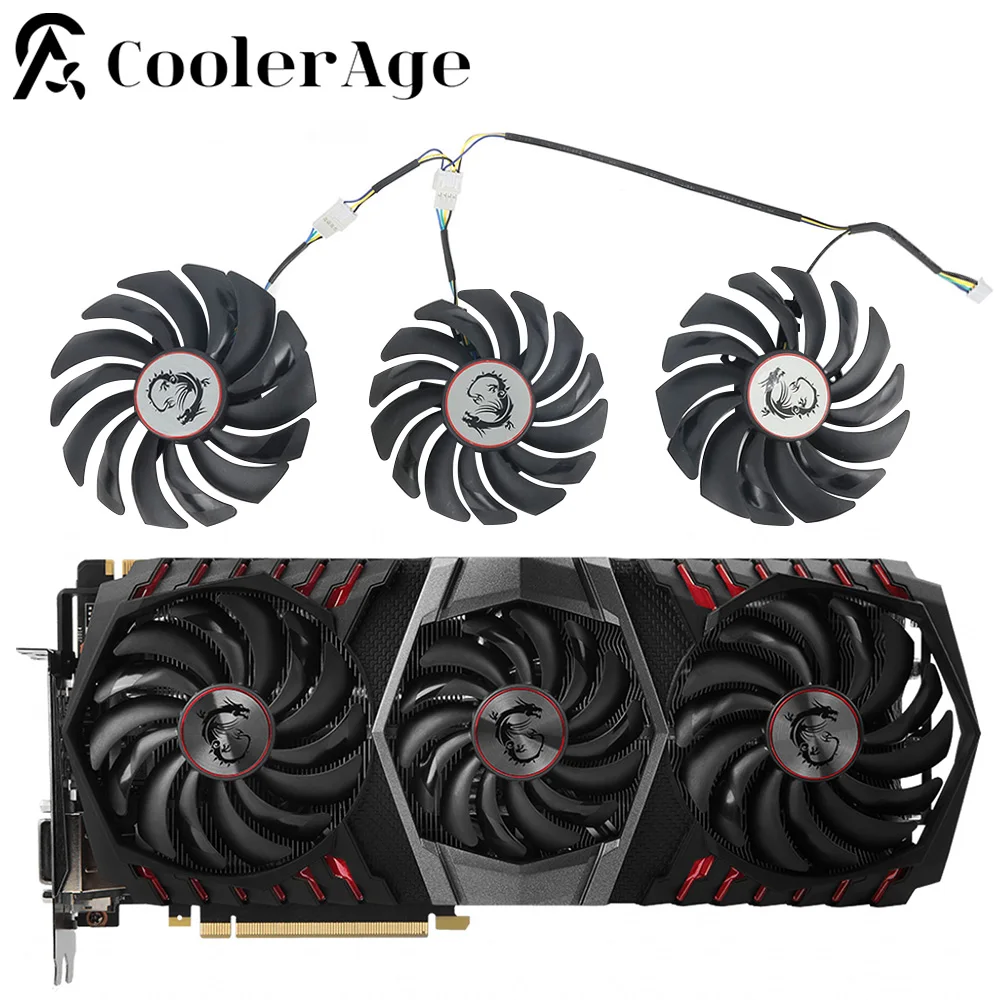 PLD10010B12HH 95MM PLD09210B12HH 85MM Video Card Cooler Fan Replacement For MSI GEFORCE GTX 1080 TI GAMING X TRIO GUP Fan