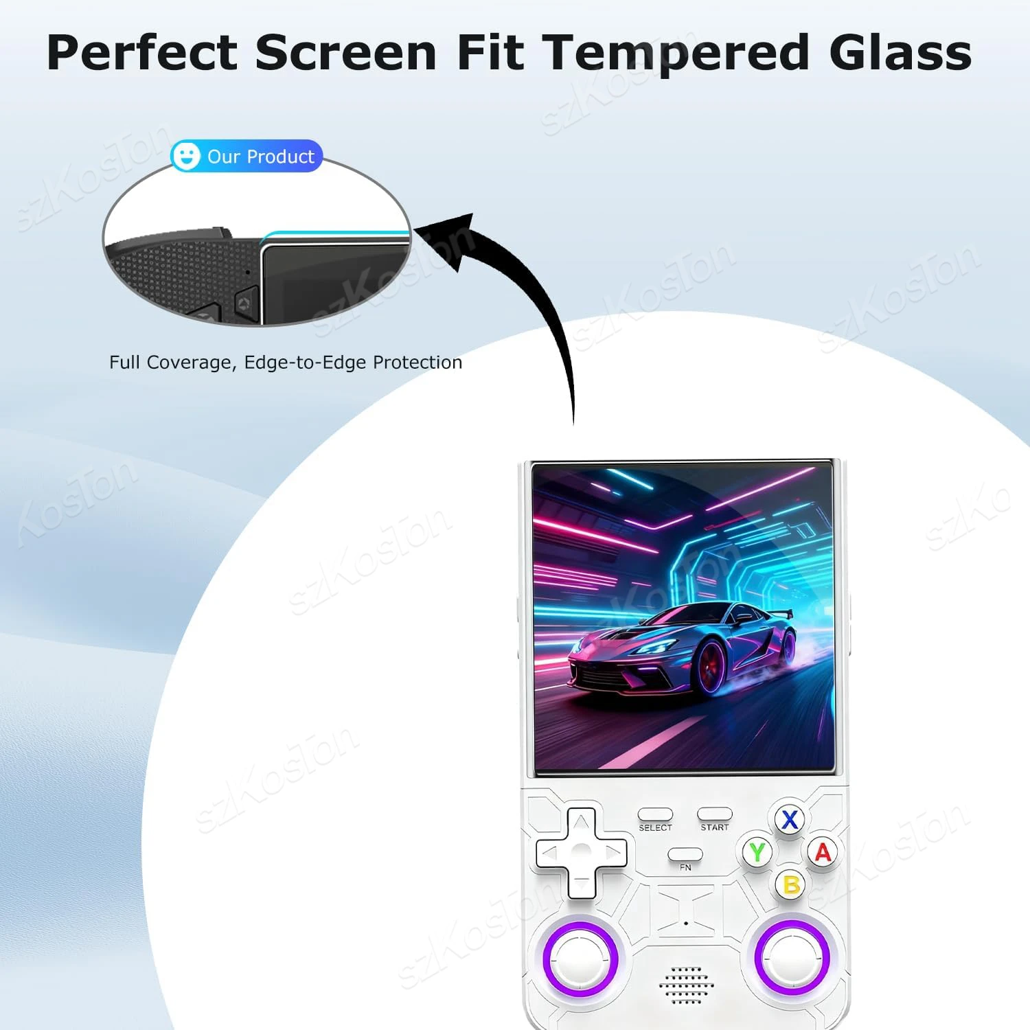 2-3 Buah Pelindung Layar untuk R36 Ultra / R36 Pro & Max Konsol Game Genggam Retro Film Kaca Tempered Anti Gores