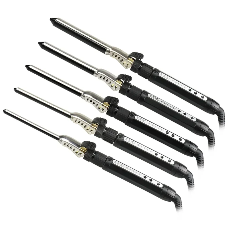 High quality  Small Curling Iron 7mm Clip Rotatable Short Hair Fluffy Wool Roll Mini Curling Iron